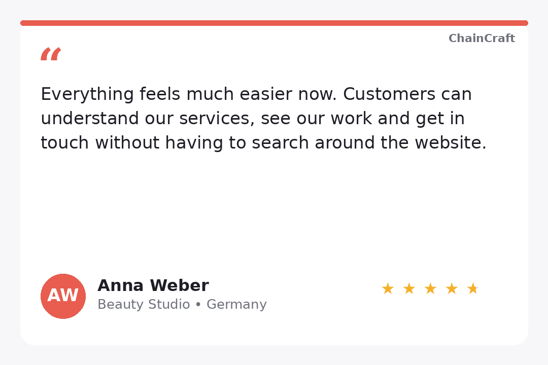 Anna Weber, Beauty Studio — Germany